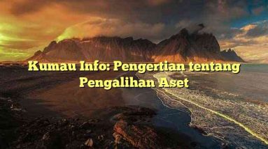 Kumau Info: Pengertian tentang Pengalihan Aset